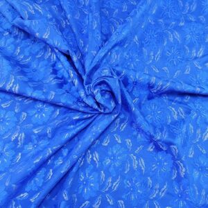 Jerse cu Dantela Metalica Lipita  Albastru - imagine 3