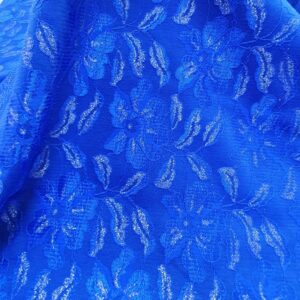 Jerse cu Dantela Metalica Lipita  Albastru - imagine 4