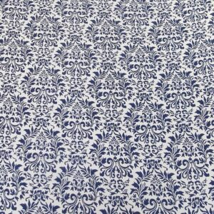 Chiffon Imp. Franta Alb/Navy Model Baroc - imagine 2