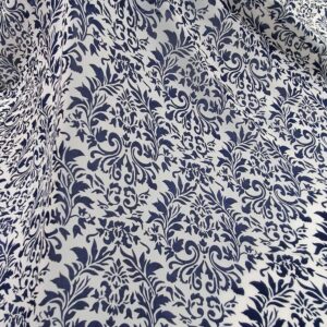 Chiffon Imp. Franta Alb/Navy Model Baroc - imagine 3