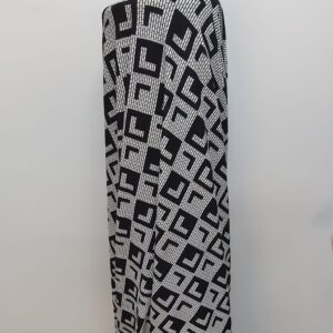 Jerse Ariana Imprimat Alb/ Negru - imagine 1