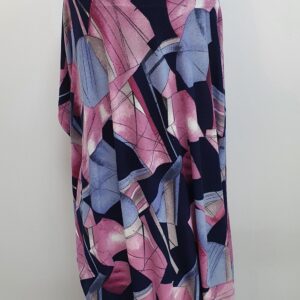 Jerse Burbery Imprimat  Roz/Navy - imagine 1