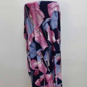 Jerse Burbery Imprimat  Roz/Navy - imagine 2