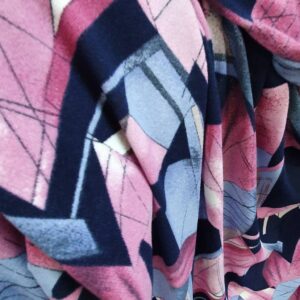 Jerse Burbery Imprimat  Roz/Navy - imagine 5