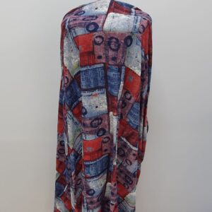 Jerse Burbery Imprimat Rosu - imagine 1