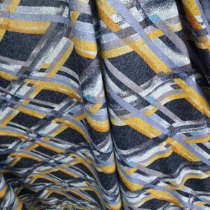 Jerse Burbery Imprimat Navy / Galben - imagine 4