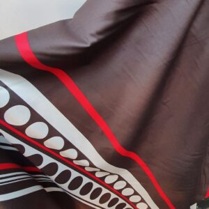 Bumbac Satinat Imprimat Maro / Alb - imagine 1