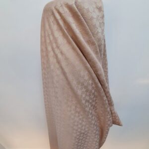 Bumbac Jaquard Bej / Roz Floral - imagine 3