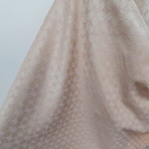 Bumbac Jaquard Bej / Roz Floral - imagine 5