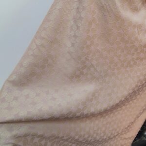 Bumbac Jaquard Bej / Roz Floral - imagine 6