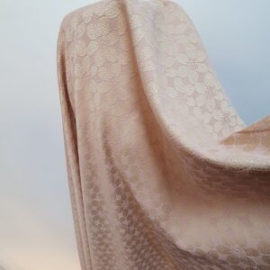 Bumbac Jaquard Bej / Roz Floral - imagine 4