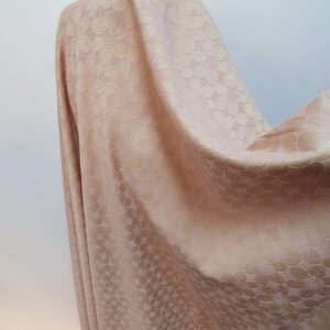 Bumbac Jaquard Bej / Roz Floral - imagine 8