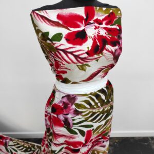 Vascoza Imprimat Floral Rosu Crina - imagine 6