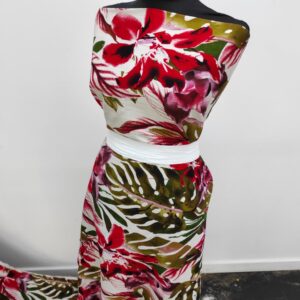 Vascoza Imprimat Floral Rosu Crina - imagine 7