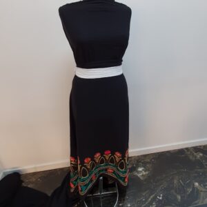 Vascoza Charlie Negru Brodat Floral - imagine 2