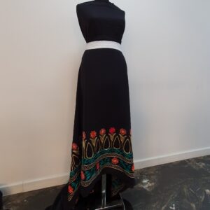 Vascoza Charlie Negru Brodat Floral - imagine 5