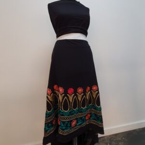 Vascoza Charlie Negru Brodat Floral - imagine 1