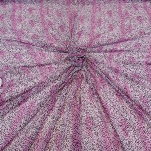 Chiffon Imprimat Animal Print Roz-Lila - imagine 3