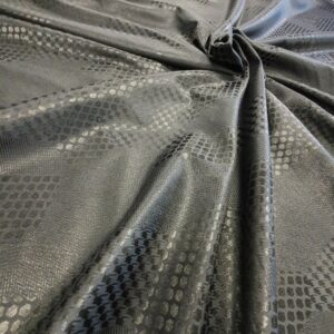 Bumbac Satinat Emboss Negru Geometric - imagine 4