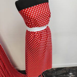 Satin Soft Rosu / Buline Albe - imagine 2