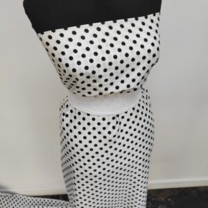 Satin Soft Alb / Buline Negre - imagine 1