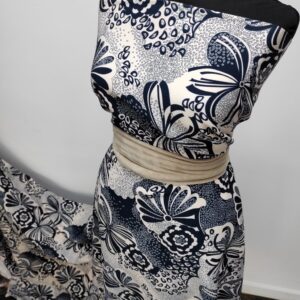 Barbie / Viena Imprimat Navy-Roz Pudra Frunze - imagine 2