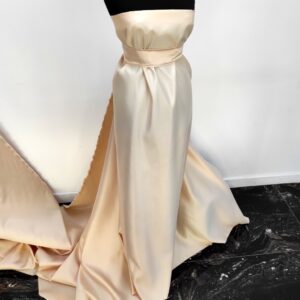 Tafta Fixa Ducesa Satin Ne-elastica Nude - imagine 4