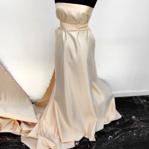 Tafta Fixa Ducesa Satin Ne-elastica Nude - imagine 5