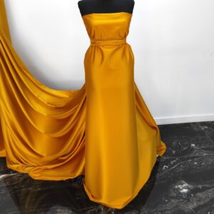 Tafta Elastica Ducesa Satinata Mustar - imagine 2