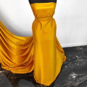 Tafta Elastica Ducesa Satinata Mustar - imagine 4