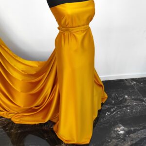 Tafta Elastica Ducesa Satinata Mustar - imagine 1