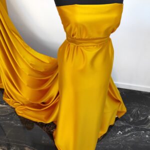 Tafta Elastica Ducesa Satinata Mustar - imagine 3