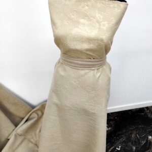 Stofa Velur Embosat Bej Floral - imagine 7