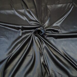 Satin Elastic Gros Negru - imagine 2