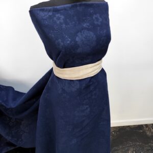 Stofa Velur Embosat Bluemarin Floral - imagine 2
