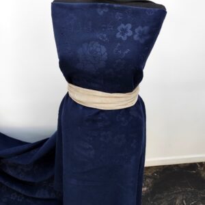 Stofa Velur Embosat Bluemarin Floral - imagine 4