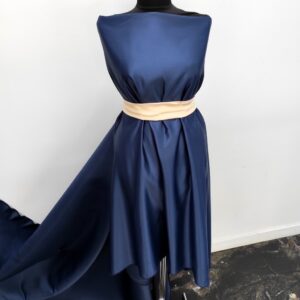 Tafta Fixa Ducesa Satin Ne-elastica Bluemarin - imagine 2