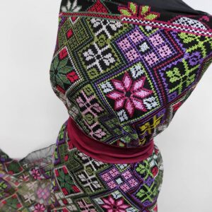 Tulle Negru Brodat Traditional Romb - imagine 6