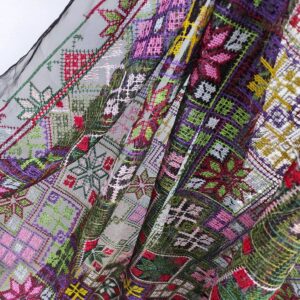 Tulle Negru Brodat Traditional Romb - imagine 5