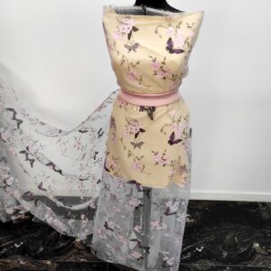 Organza Imprimat Butterfly - imagine 1