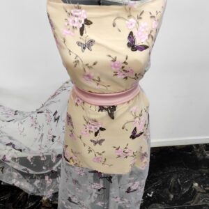 Organza Imprimat Butterfly - imagine 2