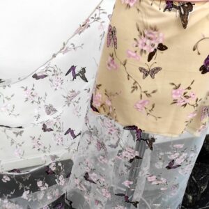 Organza Imprimat Butterfly - imagine 5
