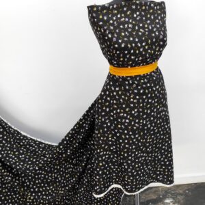 Vascoza Charlie Negru Imp. Floricele Lila - imagine 3