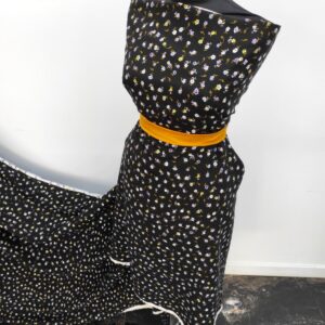 Vascoza Charlie Negru Imp. Floricele Lila - imagine 4