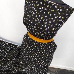 Vascoza Charlie Negru Imp. Floricele Lila - imagine 5