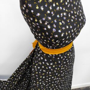 Vascoza Charlie Negru Imp. Floricele Lila - imagine 2