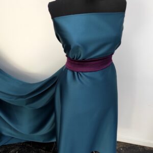 Tafta Elastica Ducesa Satinata Verde Turcoaz - imagine 3