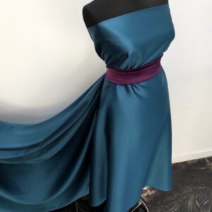 Tafta Elastica Ducesa Satinata Verde Turcoaz - imagine 1