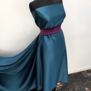 Tafta Elastica Ducesa Satinata Verde Turcoaz - imagine 5