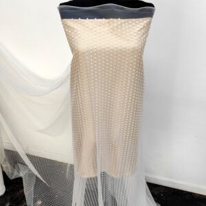 Tulle Bulinute Catifea Alb - imagine 2